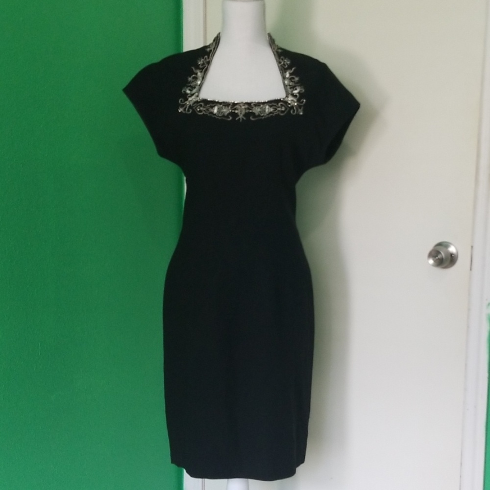 Sexy vintage beaded pinup wiggle dress